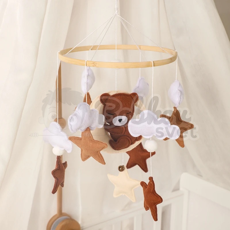 Závesný detský kolotoč nad postieľku - model BEAR