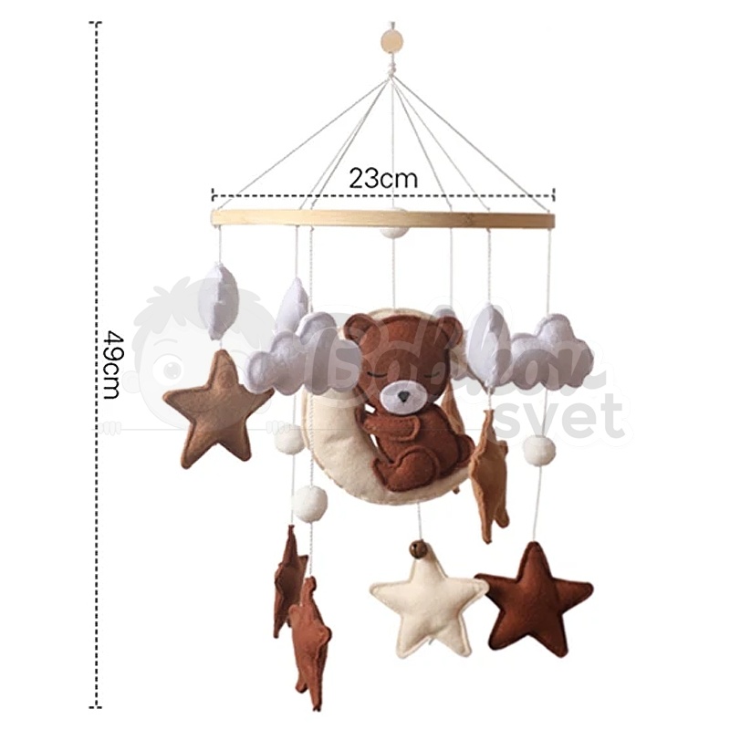 Závesný detský kolotoč nad postieľku - model BEAR